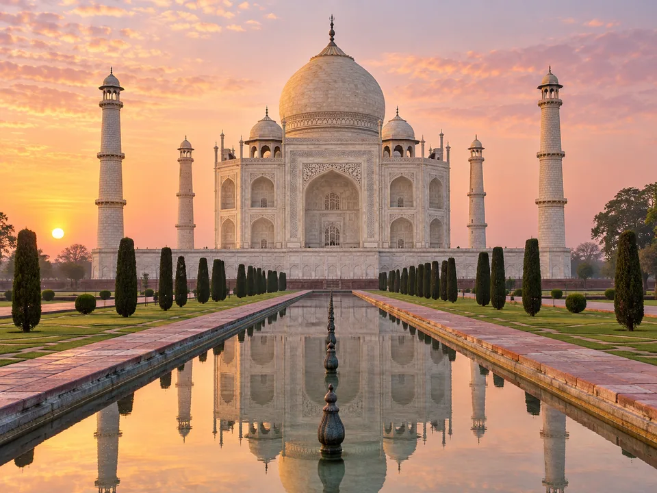 Representative scenic view of the Taj Mahal in Agra